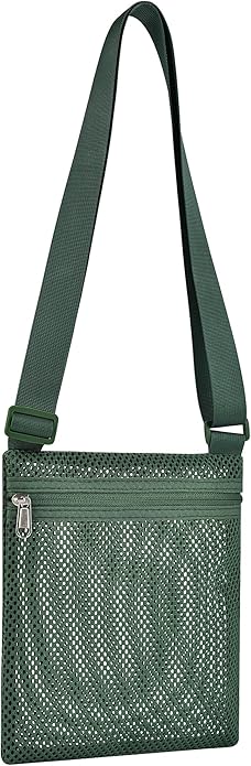 USPECLARE Heavy Duty Semi-Transparent Mesh Purse See Through Mesh Crossbody Bag