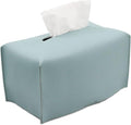 Livelab Tissue Box Cover, Modern Decorative PU Leather Rectangular Tissue Box Case Organizer Holder for Vanity Countertop, Night Stands, Livingroom, Office Desk & Car 9.5X5X5'' | Tiffany Blue