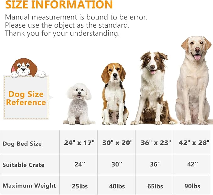 Necesitar 30 Inch Dog Crate Bed for Medium Dogs Washable Soft and Fluffy Kennel Pad fit Cages with Anti-Slip Pet Pillow Cushion Sleeping Up to 40 lbs Pets,30x19 Grey