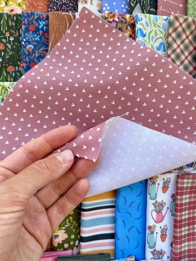 Cotton Fabric Squares Bundle 8x8 Inches – 25 Pcs Assorted Floral & Vintage Prints, 100% Cotton Satin, Quilting Patchwork Sewing Craft Fabric, Random Mix