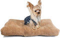 Dog Bed for Small Dogs Crate Washable 22 inch Dog Mats for Sleeping,Up to 15 lbs Soft and Fluffy Khaki S
