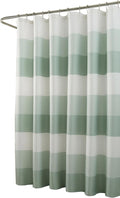 Dainty Home | Spa Green Ombre Waffle Weave Shower Curtain - 70" x 72" - Water Resistant Polyester Blend Fabric Shower Curtain - The Best Gradient Design Washable Waffle Shower Curtain