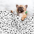 ENSFTF Pet Blanket,Warming Ultra Soft Warming Mat for Indoor Pet Beds & Furniture Reversible Blanket Machine Washable 27.6 * 19.7Inch,Animal Footprints Pattern