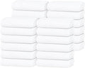 Tens Towels Pack of 24 Washcloths, 12 x 12 Inches, Lighter Weight, Quick to Dry, Super Soft & Absorbent, Gentle Face Towels, Hotel Quality, Perfect for Bathroom, Gym, Spa (White, 24 Pack)