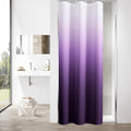 MitoVilla Purple Ombre Waffle Small Stall Shower Curtain 36 x 72, Half Size Fabric Narrow Shower Curtains for Bathroom Decor, 36 inch Weighted Shower Curtain Set with Plastic Hooks