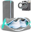 Shoe Washing Machine Bag: Laundry Shoe Bag for Washer and Dryer - 2pc Reusable Shoe Cleaning Bag for Sneaker Tennis Shoes Unstain Cleaner Kit (Gray 2pcs)