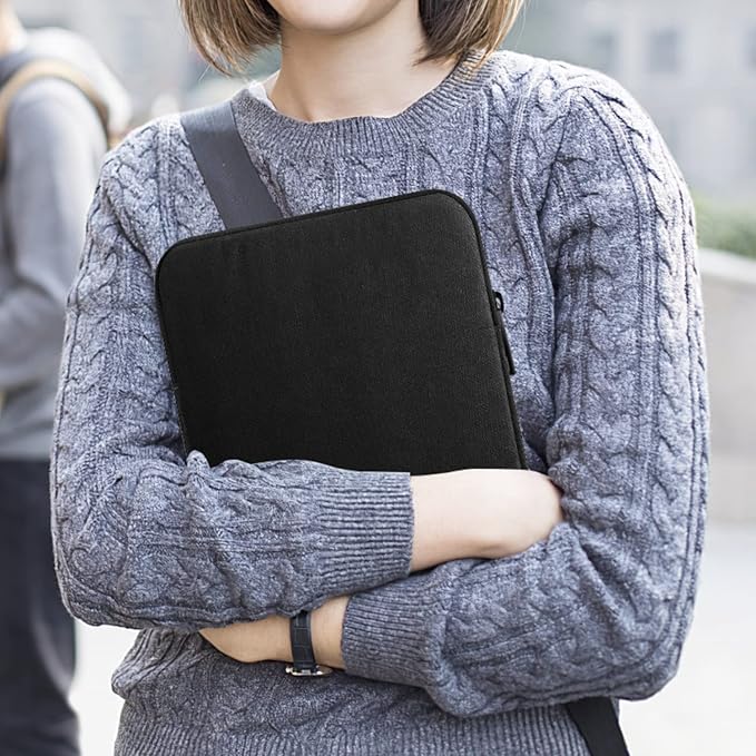 MoKo 9-11 Inch Tablet Sleeve Bag Carrying Case Fits New 11inch iPad Air M3, iPad A16 2025, iPad Pro 11 M4, Air 5/4/3, iPad 10/9/8th Gen, Tab S8/S9 11", Black | Black