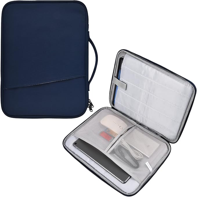 9-11 Inch Tablet Sleeve Bag for iPad Pro 11 M5 M4/Air 11 M2 M3,Samsung Galaxy Tab A9+ S11 S9/S8 Ultra 11"/A8/S7/A7/S6 Lite 10.4"/S5e,iPad Air 5 4 gen 10.9"/Air 2 9.7"/iPad 9 8 10.2" Pouches Case-Blue