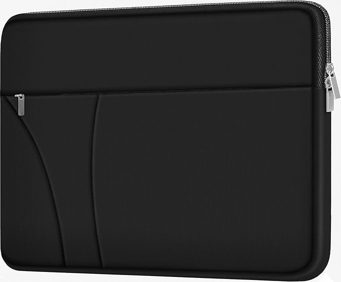Laptop Sleeve 14 inch, Slim Traveling Laptop Case Cover with Zippered Pocket, Shockproof Protective Carrying Briefcase Computer Bag for 14" MacBook Air/Pro, HP, Dell, Lenovo, Acer, Black