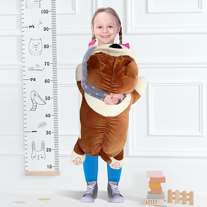 Vertintong 31.5'' Huggable Dog Plush, Cute Stuffed Animal, Soft Adorable Cuddle Companion for Kids Adults Boys and Girls, Plush Pillow Gift for Birthdays & Holidays
