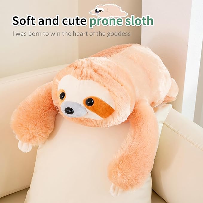 EJK Sloth Plush Toy,Sloth Stuffed Animal, Cute Sloth Plush Pillow, Plush Doll, Birthday, Christmas, Children's Gift, Room Decoration (50CM=19.6IN)