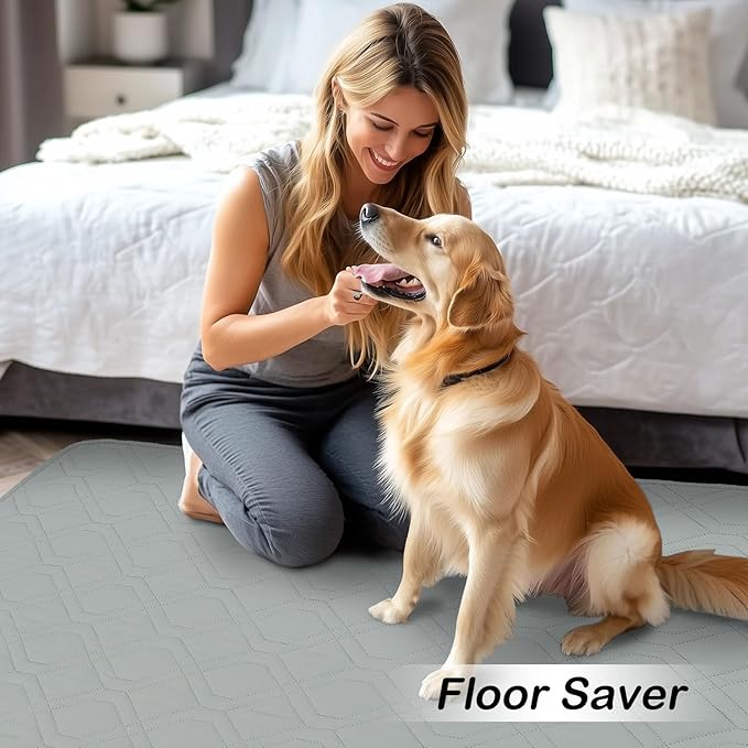 hyha Waterproof Dog Bed Blanket, Soft Pet Blankets, Waterproof Couch Cover for Dogs, Reversible Sofa Covers Washable for Furniture (68x82 Inch, Grey/Light Grey)