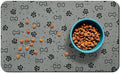 Dog Food Mats,Cat Absorbent Water Bowl Feeding Mats Pet Placemats for Food and Water Spot 16 * 24 inch