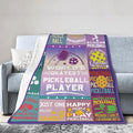 wsradto Pickleball Blanket Gifts for Pickleball Lover Throw Blanket Bedding Cozy Fleece Flannel Lightweight Stuff Plush for Men Women Boys Adults Fans Players for Couch Sofa Bed Home Decor 50"x60"