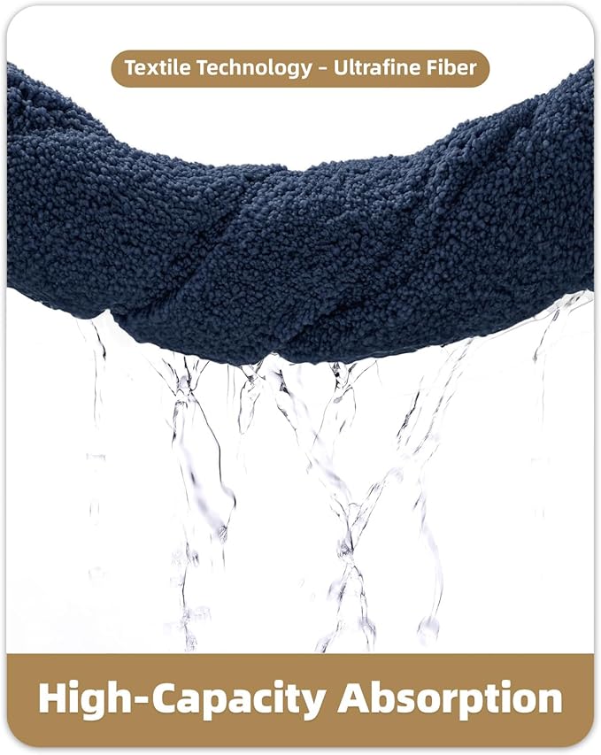 Color&Geometry Blue Bathroom Rugs, Non Slip, Absorbent, Soft, Washable, Thick Bath Mat, 19"x31" Small Bath Rug Bath Mats for Bathroom Floor, Shower, Sink, Vanity