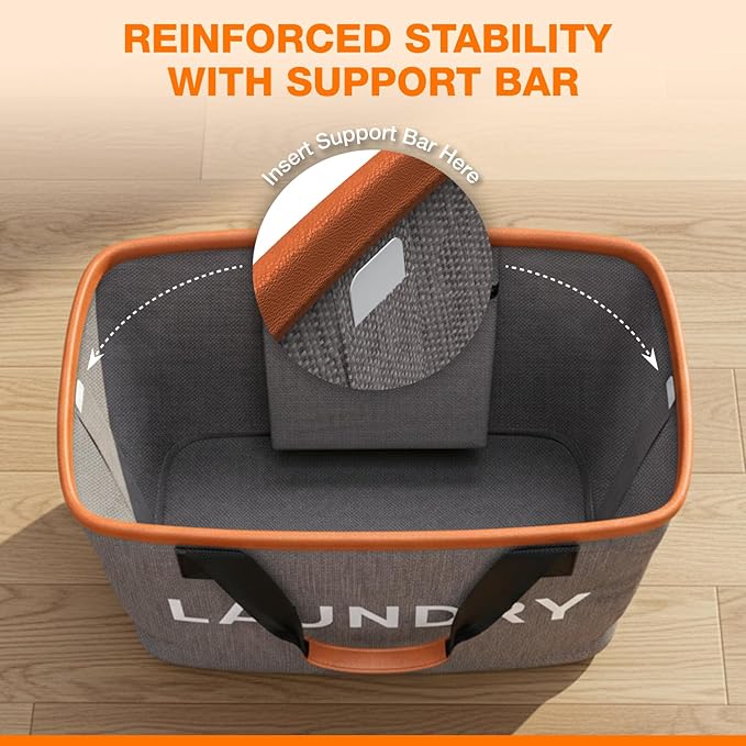 PANDALITO Collapsible Laundry Baskets (1 Pack) with Zip Pocket & Bonus Mesh Bag - Foldable Laundry Basket for Dirty Clothes, 10 Gallon Hamper Bin for Nursery, Dorm, RV, Apartment, Small & Portable