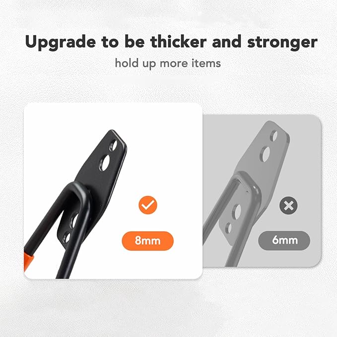 Wallavant Skateboard Hooks 4-Pack Utility Small Heavy Duty Holder Garage Storage Wall Mount for Stroller Tennis Garden Tool Household Warehouse Shed