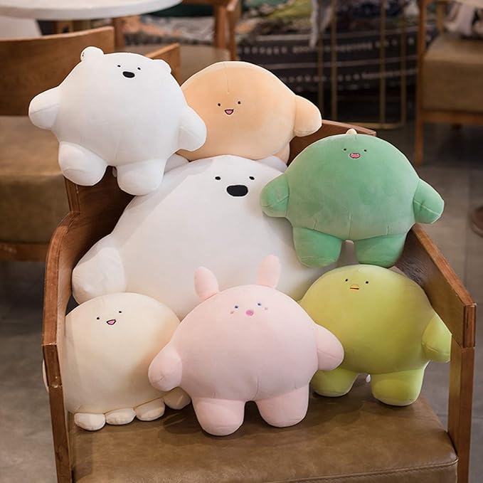 REFAHB 9" Soft Plush Rabbit Toy - Cylindrical Body Pillow for Kids, Cute Stuffed Animal for Bedding & Nap Time