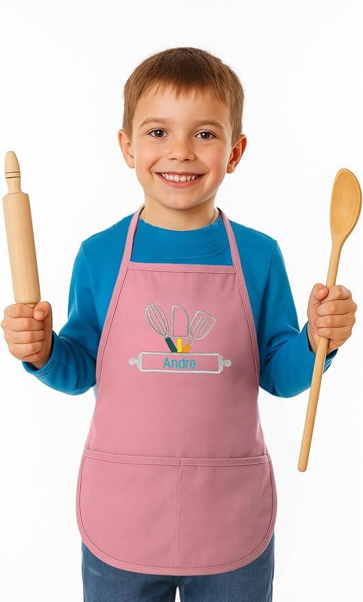 Kids Apron Customized With Name, Baker Apron, Baking, Cooking