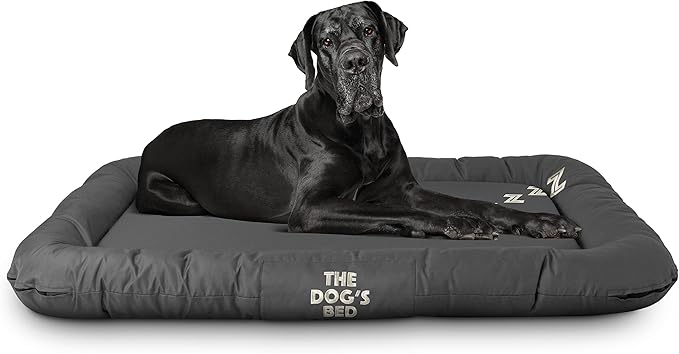 The Dog’s Bed Utility Waterproof Dog Bed, XXL, Grey – Extra Extra Large Outdoor Dog Bed for Giant Breeds, Durable Oxford Fabric, Tough YKK Zippers, Washable Removable Cover