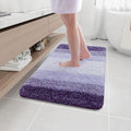 Arotive Microfiber Bathroom Rugs, Shaggy Soft and Absorbent Bath Rug, Non-Slip, Thick Plush Machine Washable Dry Bath Mats for Bathroom, Tub and Shower, 36x24, Dark Purple, Rectangular