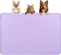 Bartuke Dog Food Mat, Extra Large 40" x 28" Silicone Pet Feeding Mat with Raised Edge Pet Placemat for Small, Medium, and Large Pets Non-Slip, Easy to Clean (Purple)