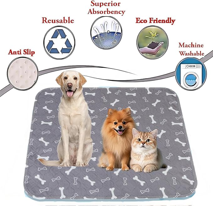 Puppy Pads with pheromones, 2026 Upgraded Washable Puppy Pads for Dogs & Cats, Pee Pad - Leak & Odor Waterproof, Non-Slip Base, Easy to Clean & Reusable (White, XS: 11.8" × 11.8")