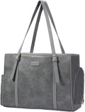 Lasaviin Fashion Dog Purse Pet Carrier Leather Bag for Small Dogs Cats Puppy, Portable Tote Bag Airline Approved Soft-Sided Carriers (Grey)