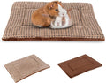 BVAGSS Reversible Dog Crate Pad, Memory Foam Pet Bed Mat, Soft Warm Machine Washable Sleeping Kennel Mattress for Small Medium Dogs XH079 (21''x13''x1.6'',Brown)
