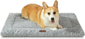 Reversible Dog Bed Mat 29"x18" for Small Medium Dogs - Supportive Double-Sided Crate Pad, All-Season Cooling & Warmth, Ultra Soft Machine Washable Pet Bed, Fits Most 30-Inch Kennels, Light Grey