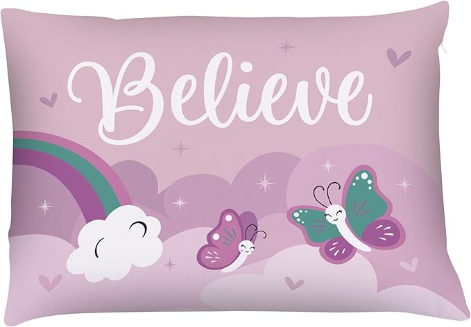 Kids Unicorn Throw Pillow - 14" x 20" - Double-Sided Printing - Includes Insert - Kids Bedroom Accent Pillow - Nursery Decor - Printed in USA