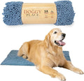 My Doggy Place Dog Mud Mat, 36" x 26" Faded Denim – Thick Microfiber Entry Rug for Snow, Mud & Salt – Absorbent, Quick-Dry, Washer-Safe & Non-Slip, Large