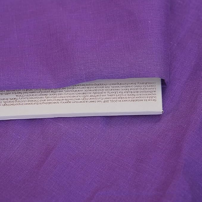 Japan Nature 100% Linen Fabric for Clothing, Home Decor, Pillow, Sofa, 55" Width, Craft by The Yard (Purple, 5 Yard)