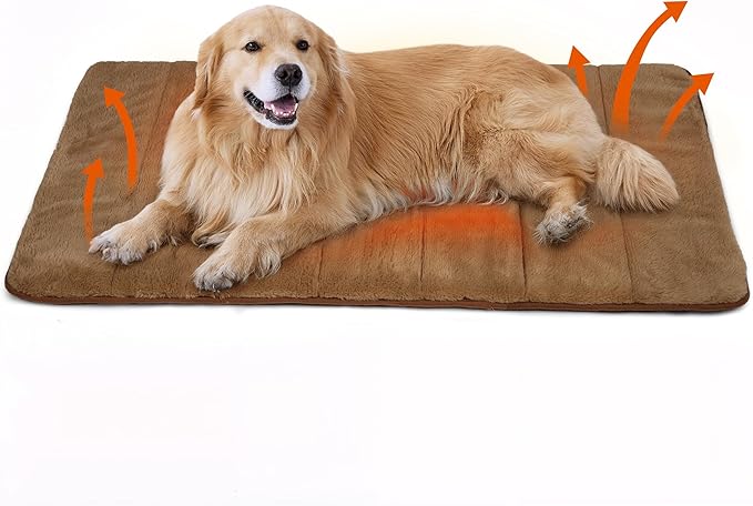 ZAKAPAWS Dog Crate Pad for X Large Dog - 41x27 Memory Foam Dog Bed, Washable & Anti-Slip Dog Bed Mat, Ultra Soft Kennel Pad for Dogs Cozy Sleeping Mat, Khaki