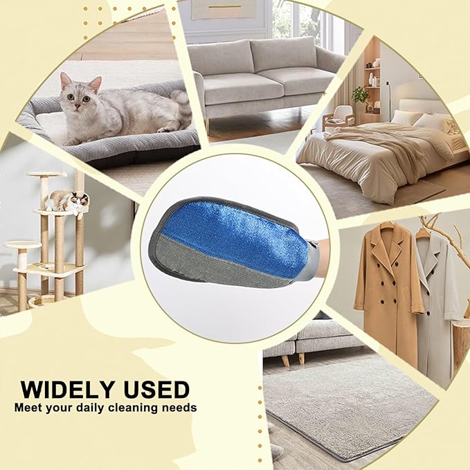 PetJoyHaven Pet Hair Removal Glove for Dogs & Cats, 2026 Newly Upgraded Electrostatic Animal Hair Removal Glove, Reusable Magic Brush for Clothing, Couch, Bed, Carpet, Car Seat, Furniture