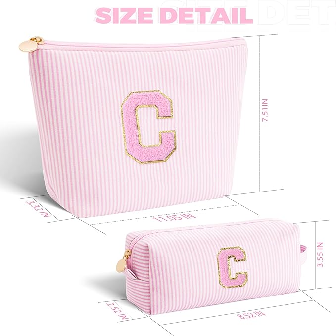 Btffitting Customized Mothers Day Gifts - Birthday Gift for Mom,Gifts From Daughter,Mother in Law Gifts,Mama Gift Idea,Makeup Bag Set Cosmetic Bag - Pink,C