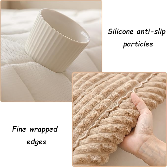 HOMEREFROM Washable Large Dog Bed for Cars, Dog Car Seat Cover for Backseat, Anti-Slip Pet Sleeping Mat, Car Seat Protector, Travel Pet Pad for Trucks and SUV (Brown, 24.8" x 54")