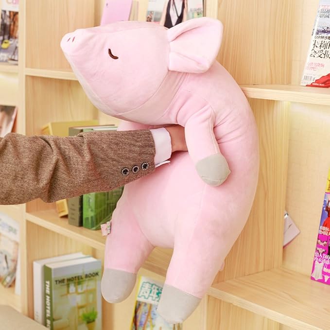 VSFNDB Stuffed Plush Pig Animal Toy 20 Inches Pink Piggy Animal Stuffed Plushies Super Soft Cute Cuddly Pillow Cushion Stuff Dolls Gifts for Children Kids Boys Girls Room Decor Bed Nursery, 20Inches