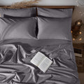 LBRO2M 100% Linen Sheet Set Queen Size, Bed Sheets 6 Piece Sets,Solid Color Natural Flax Bed Sheets Soft Breathable Bedding,16" Deep Pocket,All Season (Queen, Dark Grey)