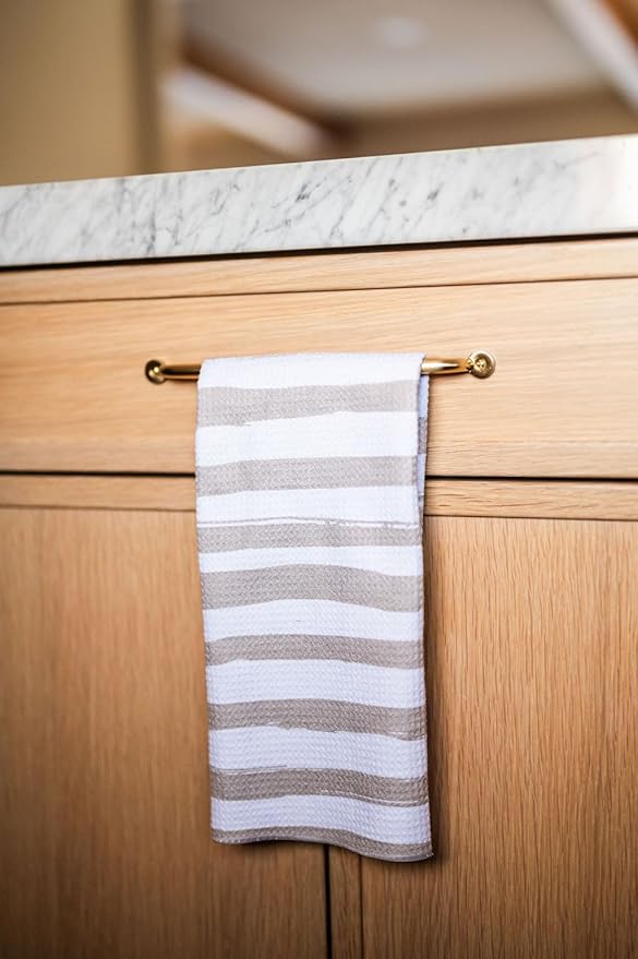 Desert Aqua || 2 Pack Double Sided || Waffle Weave Microfiber || Tea Towels || Highly Absorbent || Hanging Loop || Dish Cloths || Modern || Designer Prints || Double Sided || Cheetah & Stripes