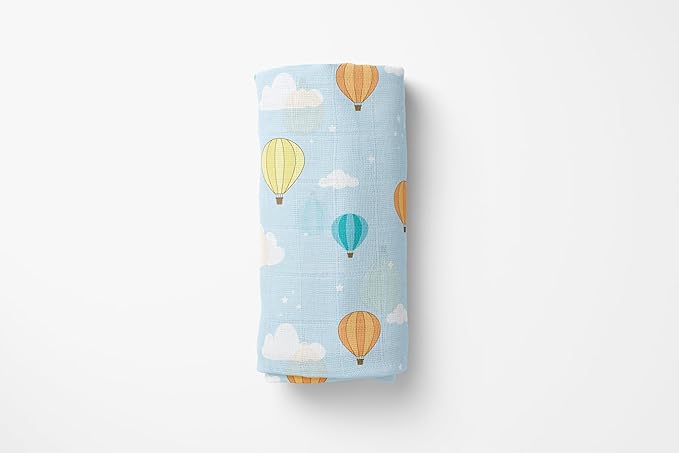 Stellar Kiddos Muslin Swaddle Blankets, Soft Breathable Cozy Baby Blankets for Newborn Boys and Girls, 47” X 47“, 2 Pack Receiving Swaddles, 70% Viscose from Bamboo 30% Cotton (Little Explorers)