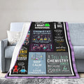 wsradto Science Chemistry Blanket Funny Lab Gifts for STEM Lover Throw Blanket Cozy Fleece Flannel Lightweight Stuff Plush for Men Women Chemists Physics Adults for Couch Sofa Bed Home Decor 60"x80"