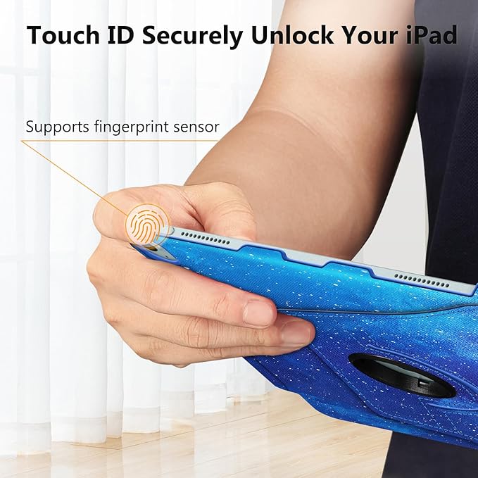 Fintie Rotating Case for iPad Air 13-inch (M3) 2025, (M2) 2024-360 Degree Swiveling Protective Stand Cover with Pencil Holder, Auto Wake/Sleep, Starry Sky
