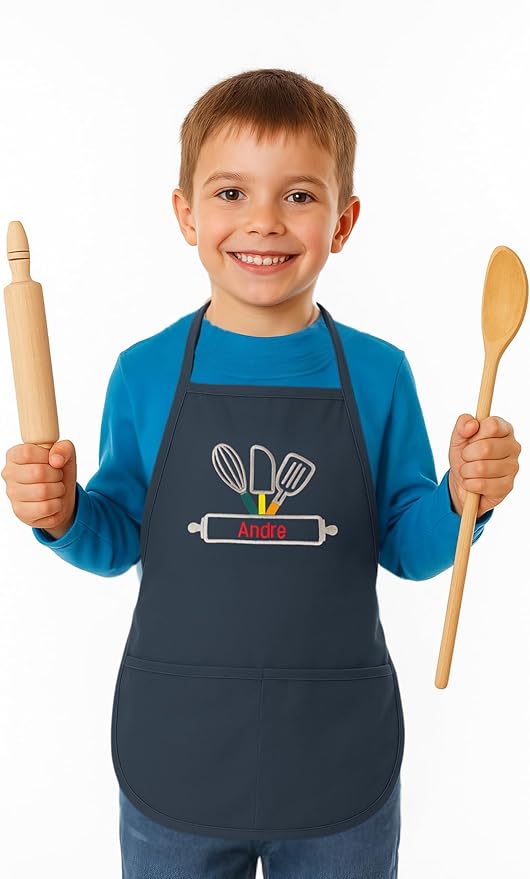Kids Apron Customized With Name, Baker Apron, Baking, Cooking