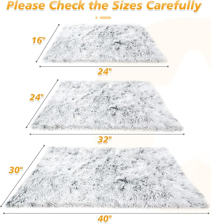 PJYuCien Fluffy Fleece Calming Pet Throw Blanket, Super Soft and Warm for Indoor Cats and Dogs, Medium 24" * 32", Machine Washable, Grey Puppy Bed