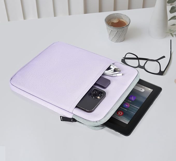 6-7 Inch Tablet Sleeve for Amazon Fire 7/Kindle 11th/Kindle Paperwhite Signature Edition & Kids 11th Gen 2021 6.8"/Kindle Oasis Touch,Kobo Clara 2E/Libra 2 eReader Protective Bag Case(Purple)