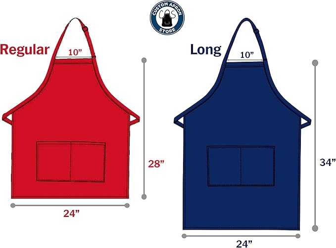 Custom Apron | Embroidered Kitchen Apron Women | Chef Apron For Men | Personalized Apron With Pockets