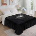 LOOBANI Waterproof Blanket for Bed: Reversible Soft Flannel Twin Bed Blanket 60" x 80", Leakproof Throw Spill-Proof Dog Pet Blanket for Couch, Sofa Protect, Movie Time, Camping, Travel, Black