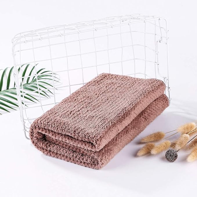 Laojbaba Microfiber Hair Towel Quick Dry Hair Towel Hair Drying Towels Suitable for All Kinds of Hair Ultra Absorbent Long and Thick Hair 19X39inch Dark Brown (1pcs)