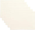 Solino Home Linen Ivory Placemats Set of 6 - 100% Pure Linen Placemats 14 x 19 Inch for Spring, Easter - Fete
